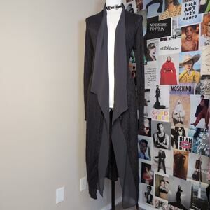 Longline Draped Open Cardigan Whimsygoth